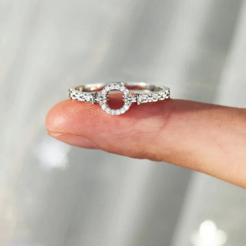 NWT Circle of Life / Daughter CZ Pavé Ring